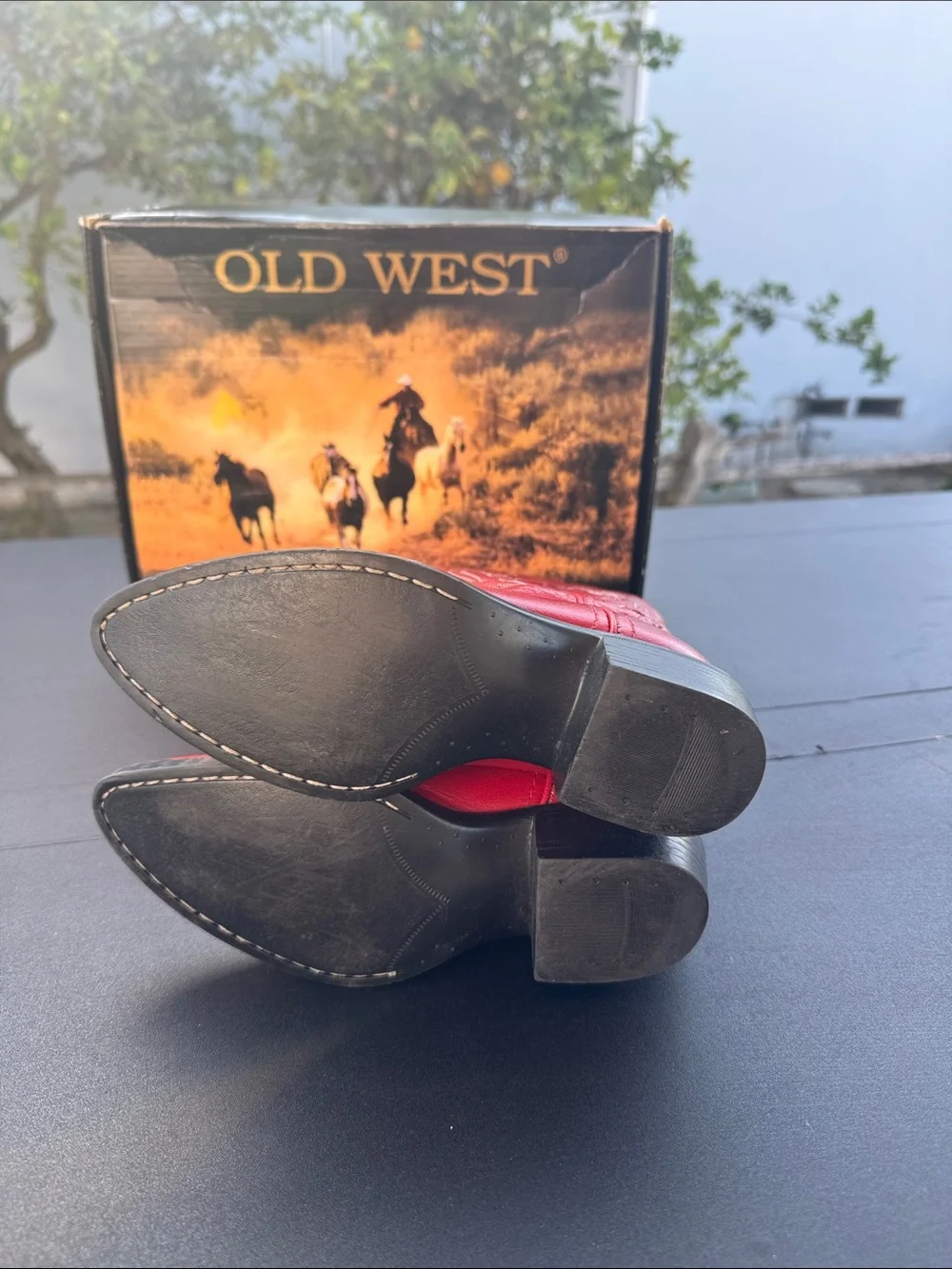 Old West Kids Red Western Cowboy Boots